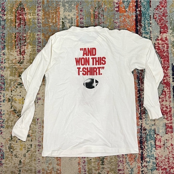 Vintage 80s I Beat Donaldson at its own game 1980s Football SPorts Tshirt - Picture 2 of 5